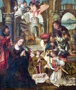 Pieter Coecke van Aelst Adoration by the Shepherds oil painting artist